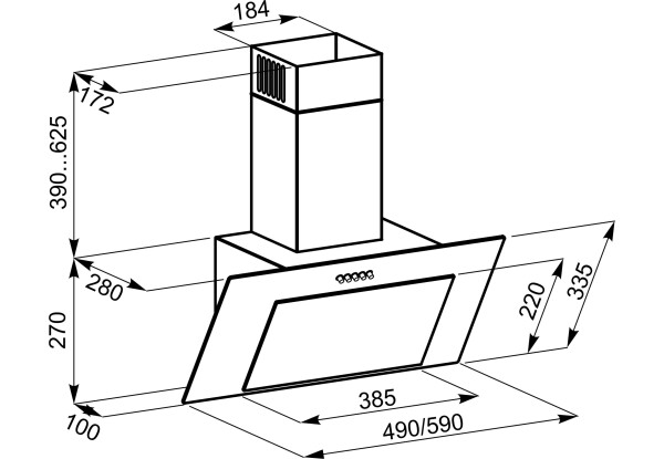 ELEYUS VERTICAL 700 50 BL