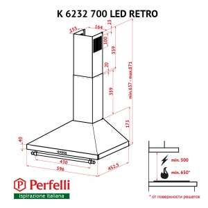 PERFELLI K 6232 BL 700 LED RETRO
