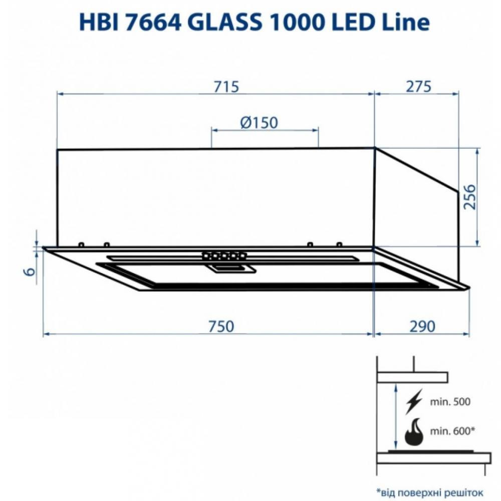 MINOLA HBI 7664 WH GLASS 1000 LED LINE