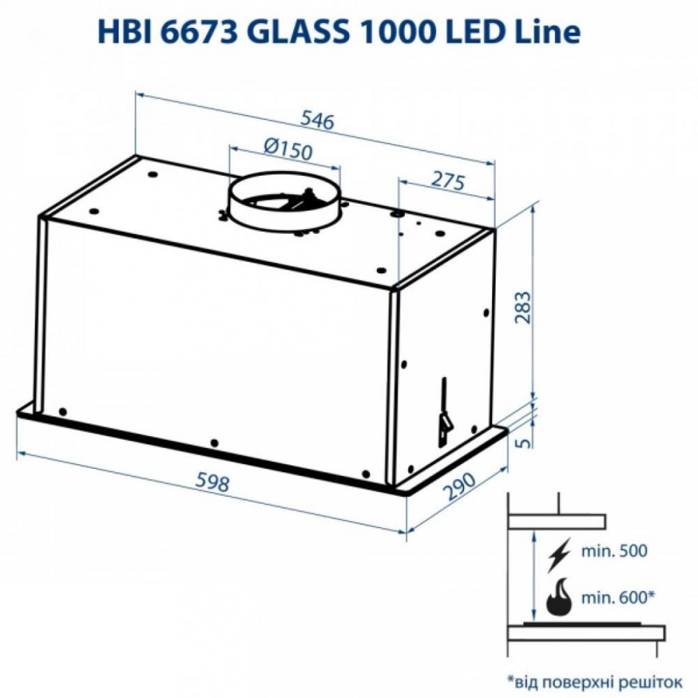 MINOLA HBI 6673 BL GLASS 1000 LED LINE