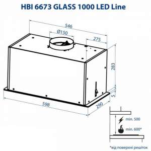 MINOLA HBI 6673 BL GLASS 1000 LED LINE