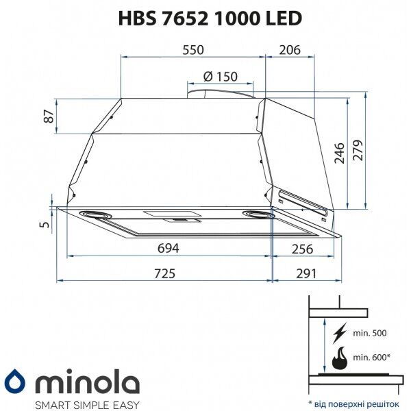 MINOLA HBS 7652 WH 1000 LED