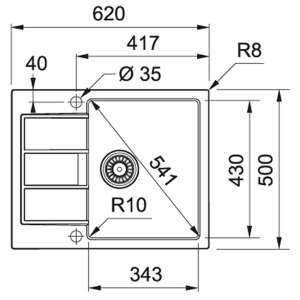 FRANKE S2D 611-62 143.0627.288