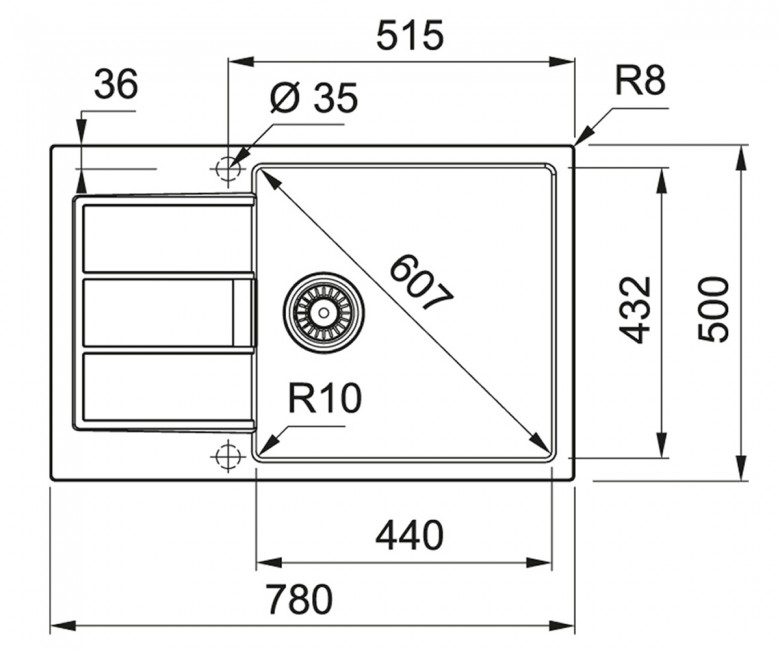FRANKE S2D 611-78 XL 143.0621.335