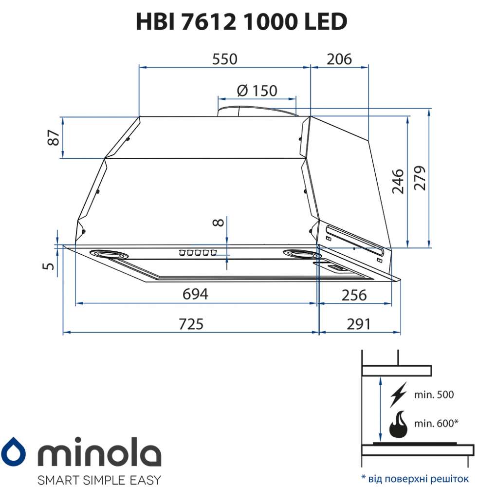 MINOLA HBI 7612 WH 1000 LED