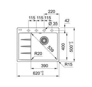 FRANKE CENTRO CNG 611-62 TL (114.0630.451)