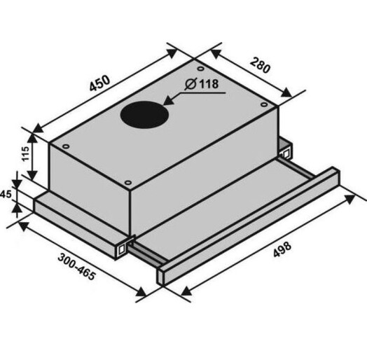 VENTOLUX GARDA 50 INOX (500) LED