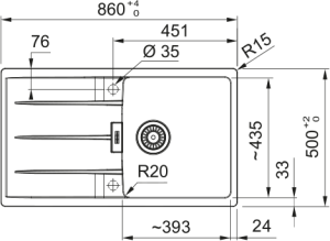 FRANKE CENTRO CNG 611-86 (114.0701.823)